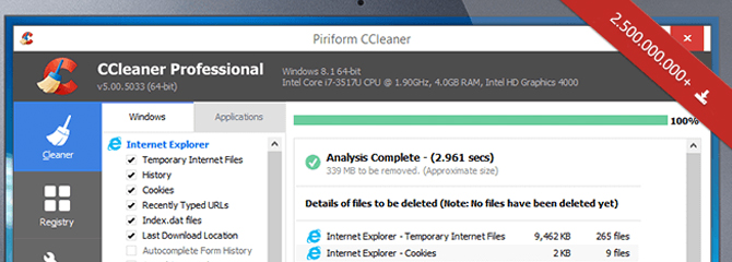 Make your computer more stable with CCleaner