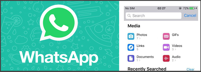New search features in Whatsapp